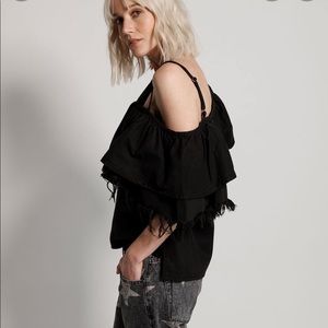 NWOT One Teaspoon Luxure Cindy Ruffle One Shoulder Top